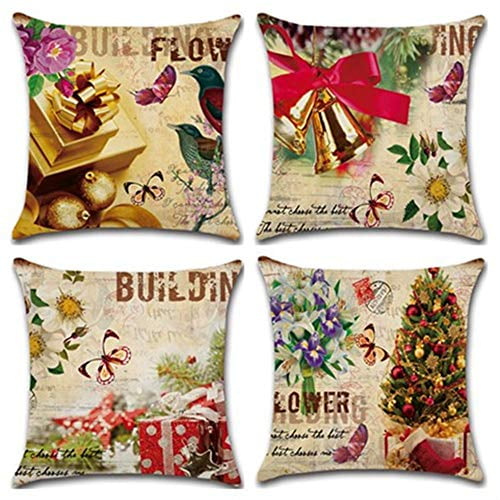 Cute Retro Flower Cotton Linen Pillow Case Sofa Throw Cushion Cover Home Decor